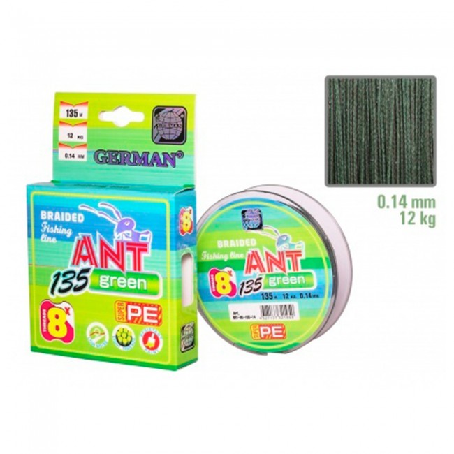 Плетенка German "ANT Green x8" 135 м