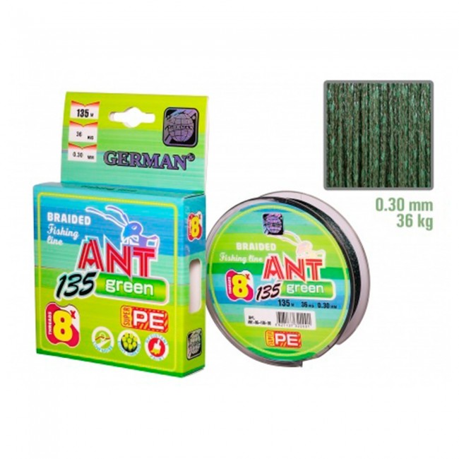 Плетенка German "ANT Green x8" 135 м