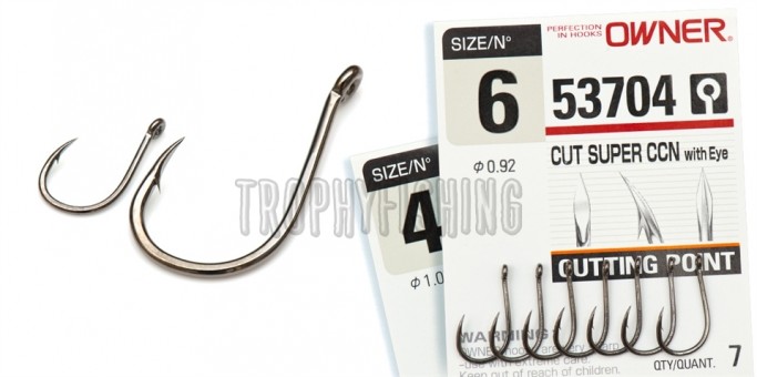 Крючок OWNER C'ultiva 53704 Cut Super CCN with Eye